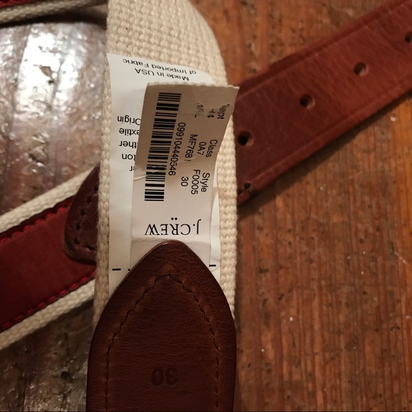 {J.Crew} Red Mallard Duck Canvas Belt - Picture 6 of 7
